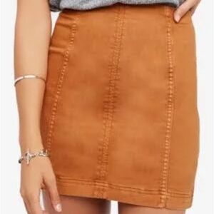 Free people brown pencil skirt